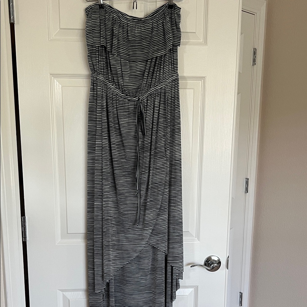 Cynthia Rowley Black and White Strapless Dress